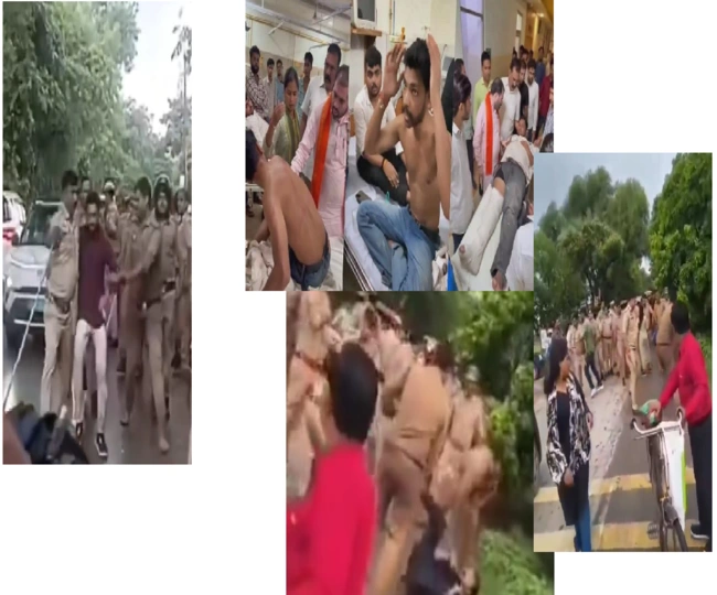 ABVP-LLB Students Police brutally lathicharged