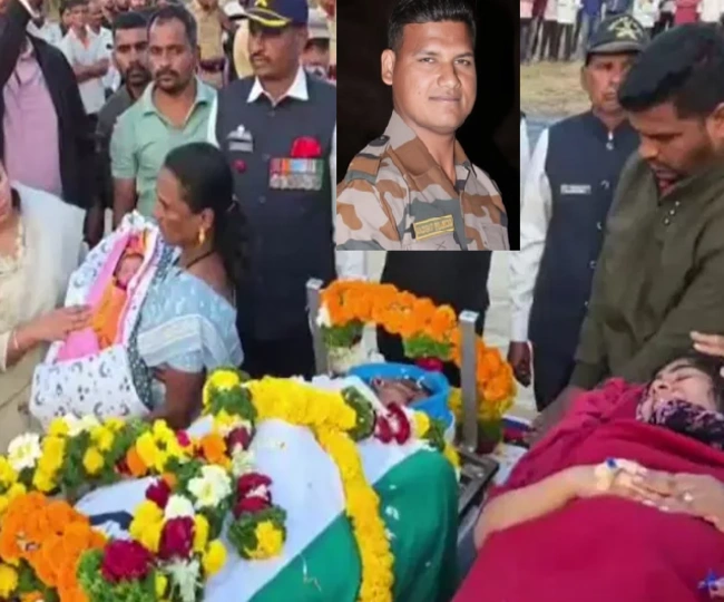 Pramod Jadhav's wife and daughter bid him final farewell