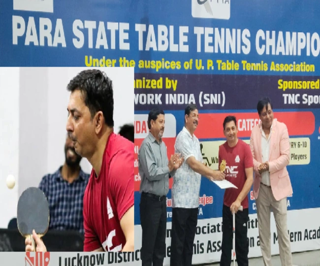 Vivek Singh teacher won medal in para table tennis