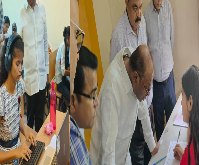 Shakuntala University Visually impaired students took exams using laptops instead of scribes