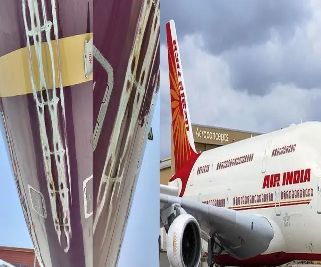 tail of plane collided with runway during landing