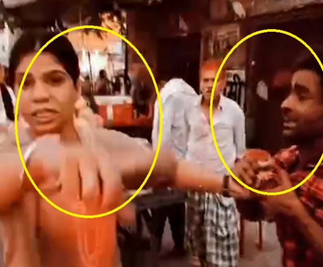 young woman who brutally beat e rickshaw driver