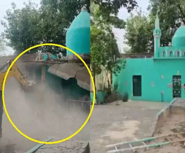 Bulldozer runs on illegal shrine officials make this claim